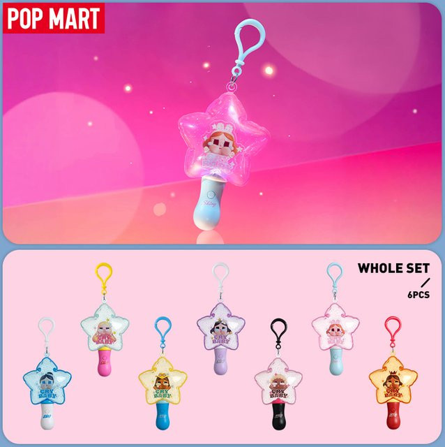 POP MART CRYBABY Shiny Shiny Series, Leuchtender Anhänger Blind Box - Bild 1