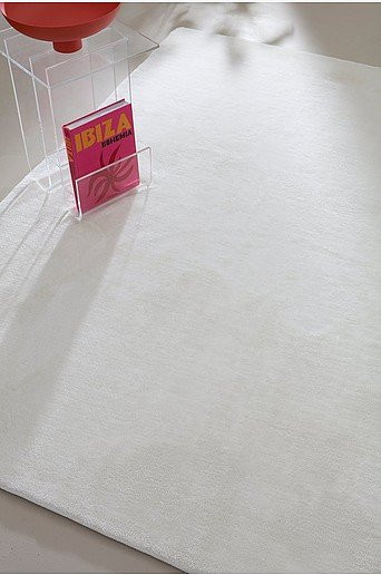Jotex CORAL Florteppich Weiß, Handtuftiert, Polyester, Rutschfest, Rechteckig - Bild 1