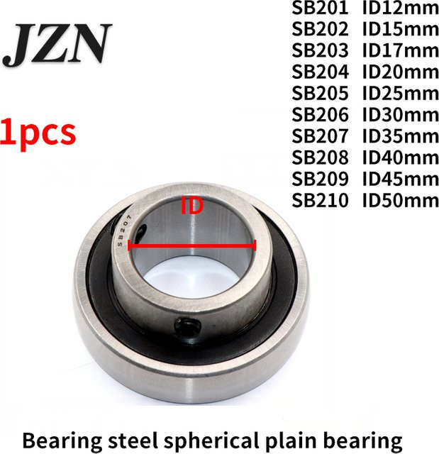 JZN Kugellager aus Lagerstahl SB201 bis SB210 in Silber - Bild 1