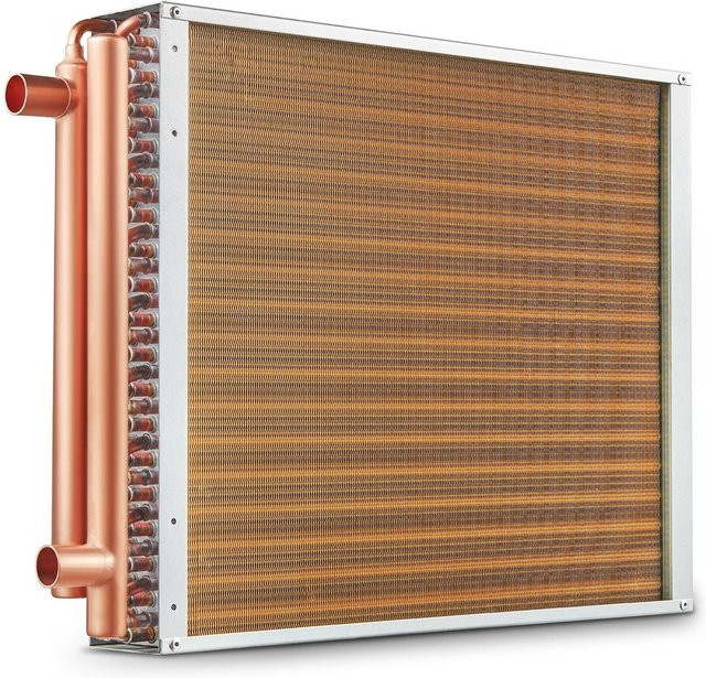 Wärmetauscher Wasser zu Luft von Buying Solutions, MB, 3-reihig mit 242 Lamellen und 3/8 Kupferanschlüssen, Gold/Multicolor - Bild 1