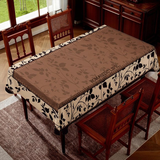 VIKAMA Rechteckige Tischdecke im Retro-Stil mit floralem Muster, Mehrfarbig - Bild 1