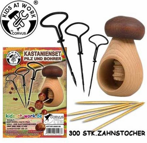 Kids at Work Kastanienset Pilz u. Bohr, Natur, Holz - Bild 1