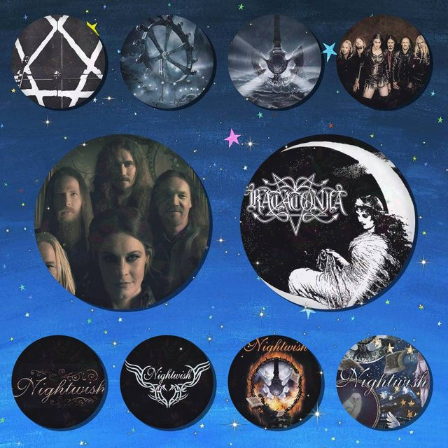 Brosche Nightwish, rund, Cartoon - Bild 1