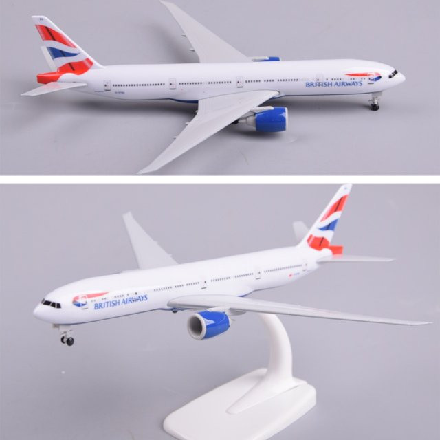 ZOCO British Airways 777 Modellflugzeug, Metalllegierung, 20cm - Bild 1