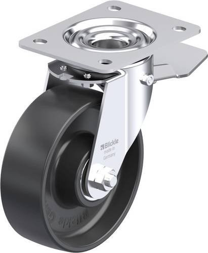 Blickle Stahlblech-Lenkrolle LE-PP 150K-ST aus verzinktem Stahl mit Rad-Durchmesser 150 mm und einer Tragfähigkeit von 300 kg - Bild 1