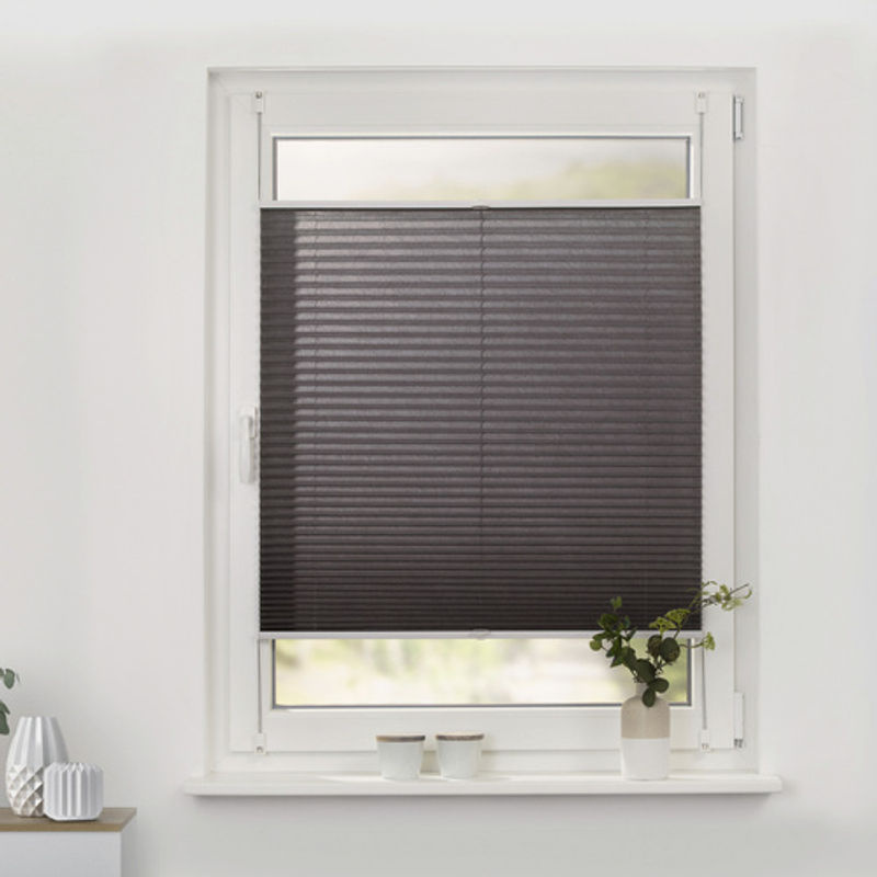 LICHTBLICK Plissee Klemmfix halbtransparent Taupe/Grau B: 55 cm, H: 130 cm - Bild 7