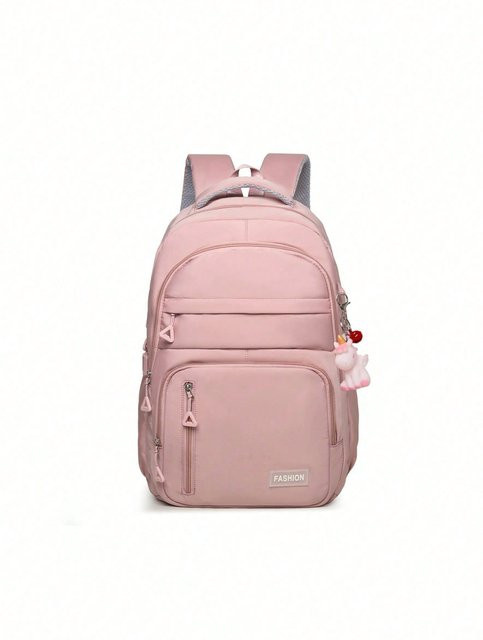 Weft Nylon-Rucksack für Schule und Reisen in Rosa mit großem Fassungsvermögen und Laptopfach - Bild 1
