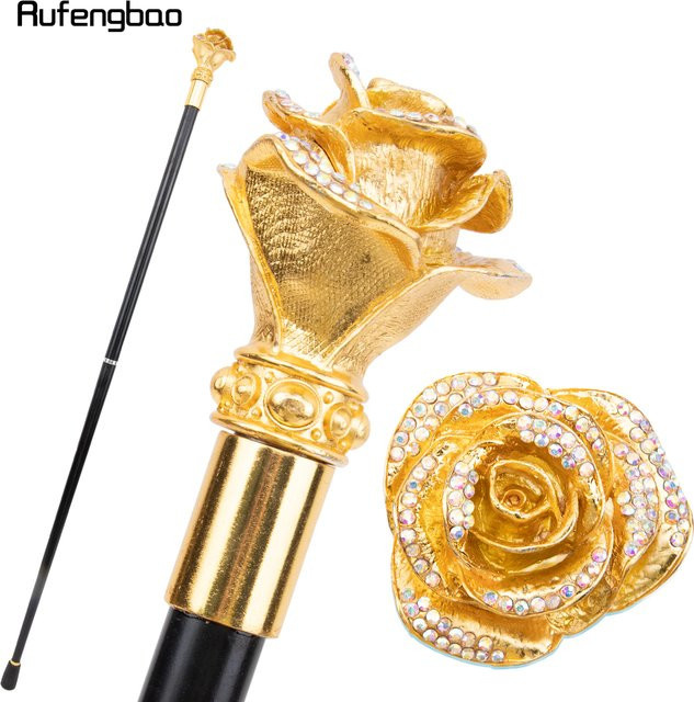 Rufengbao Spazierstock, Goldene Rose Blume, Herren, 95 cm - Bild 1