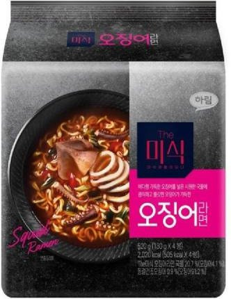 Mishik Squid Game Tintenfisch-Ramen 4 x 130 g - Bild 1