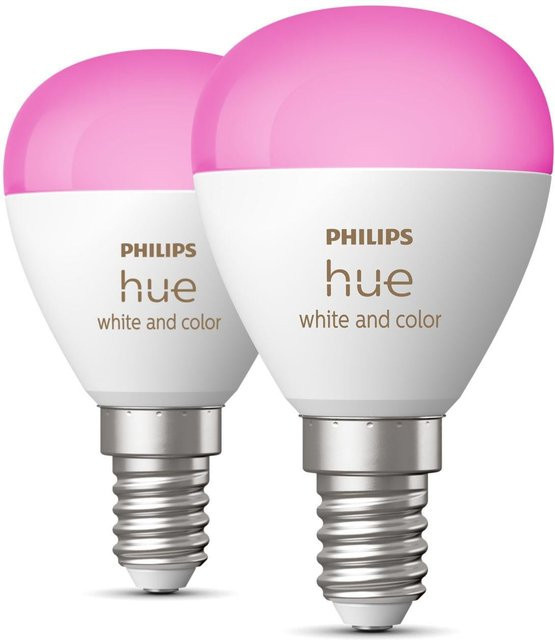Philips Hue White & Color Ambiance LED-Leuchtmittel Tropfenform E14 2er-Set - Bild 2