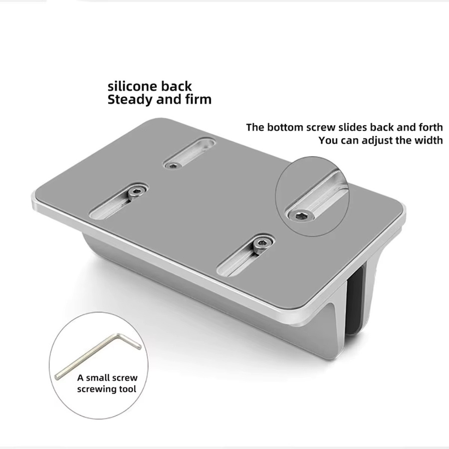 Hansong Vertikaler Laptop-Ständer aus Aluminium, faltbar, für MacBook Air Pro und Notebooks 13–17 Zoll, Schwarz und Silber - Bild 2