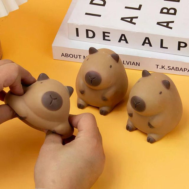 BC Pet Supplies Capybara Quetschspielzeug, Weiches TPR Anti-Stress Knetspielzeug, Niedliches Tier-Dekompression - Bild 1