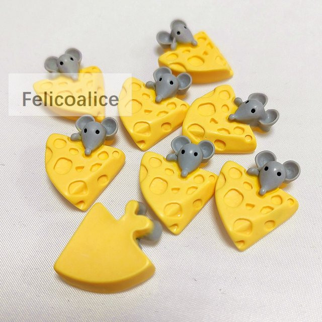 Simulierte Harz Lebensmittel Käse Maus, Miniatur Modelle, 10-teiliges Set - Bild 1