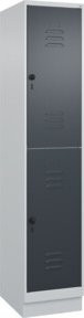 C+P Doppelstock-Spind Classic PLUS mit Sockel, 1 Abteil, Anthrazitgrau, H x B x T: 195 x 40 x 50 cm - Bild 1