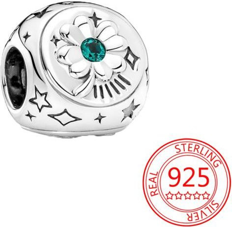 Allbestart Charm Anhänger, Marienkäfer und Herz Vorhängeschloss, 925 Silber, Damen - Bild 1