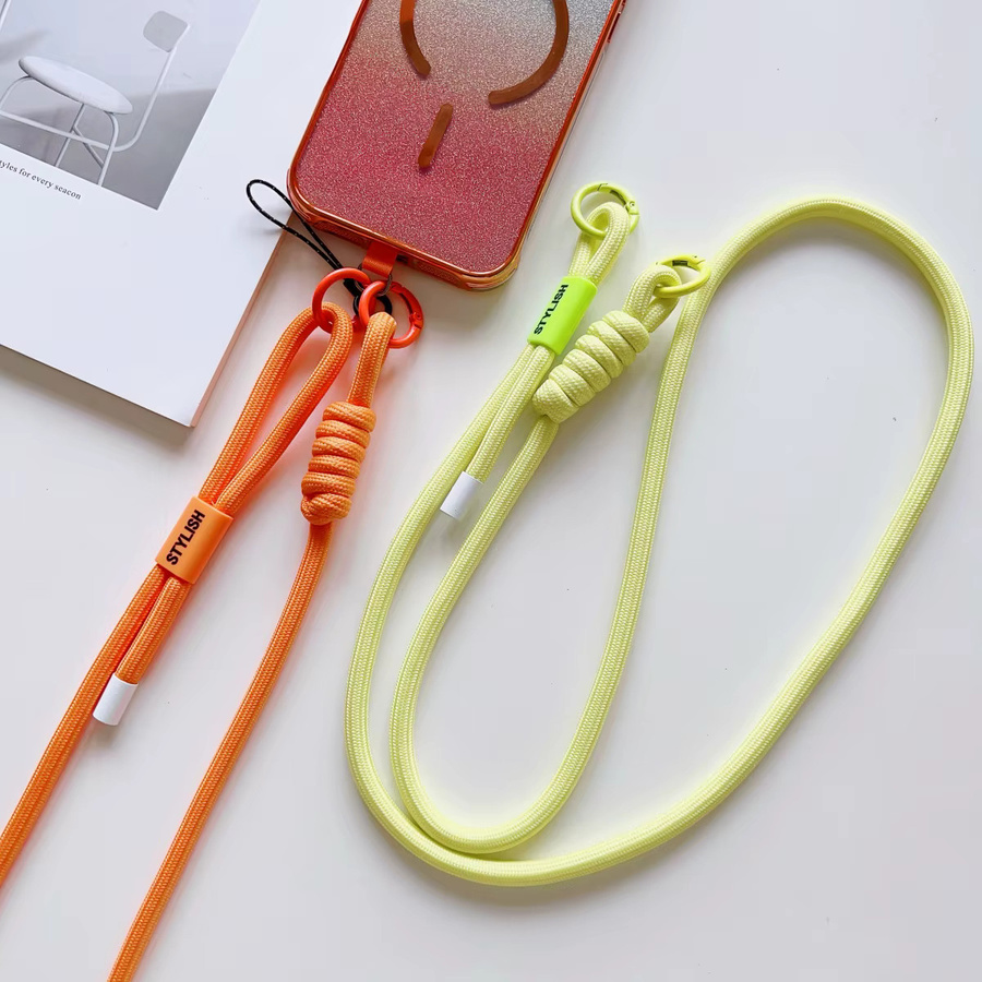Personalisiertes Universal-Handy-Lanyard als modischer Schultergurt in Gelb, längenverstellbar - Bild 3