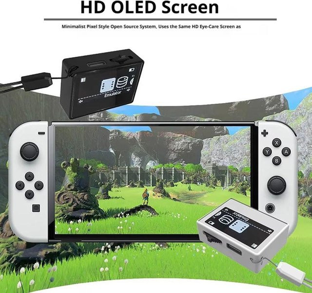 INFC Pixl Amiibo Emulator für Nintendo Switch mit OLED HD Display, Einhand-Scrollrad und NFC-Funktion in Schwarz - Bild 1