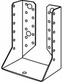 Balkenschuh Stahl Typ B ART 81501 sendzimirverzinkt von Industrial Quality Supplies, Farbe: Silber, B/H: 80 x 120 mm - Bild 1
