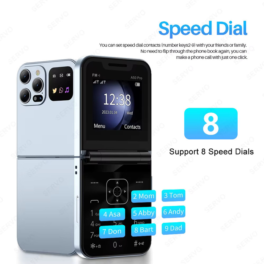 SERVO A50 PRO Flip-Handy mit 2,4-Zoll-Display, 2 SIM-Karten und Anrufaufzeichnung, neue Version - Bild 4