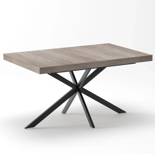 okwish Esstisch mit Ausziehfunktion in Grau, moderner Esstisch für Esszimmer und Küche, B/T/H: 180 x 76 x 80 cm - Bild 1