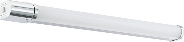 Eglo LED-Wandleuchte Tragacete in Chrom-Silber mit Steckdose für das Badezimmer, Höhe: 68 cm