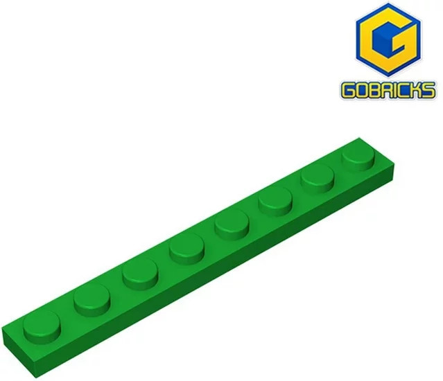 Gobricks GDS-506 Platte 1 x 8, Zubehör, Grün - Bild 1