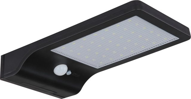 Globo Solarleuchte aus Kunststoff mit LED und Bewegungssensor, Schwarz Matt - Bild 1
