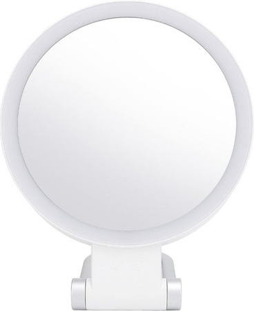 GoolRC Reise-Make-up-Spiegel mit LED-Licht und Touch-Schalter, dimmbar, doppelseitig und verstellbar, Weiß