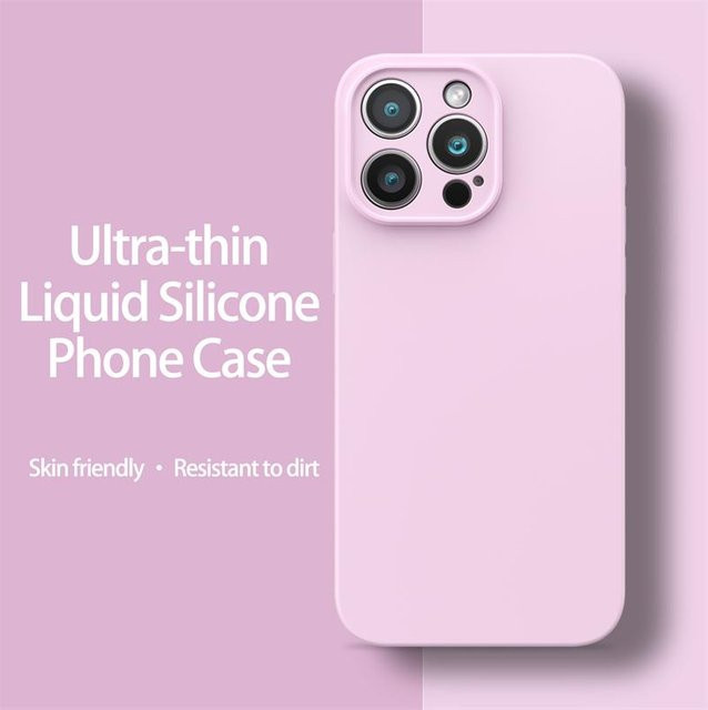 Tuiying002 Ultra-dünne Flüssigsilikon Schutzhülle für iPhone 16 15 14 Plus 13 Pro Max in Weiß - Bild 1