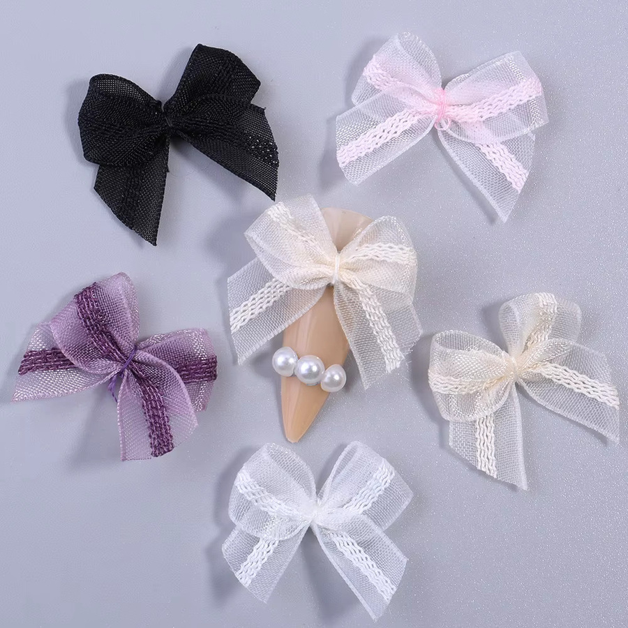 30 Stück Mini Mesh-Schleifen aus Satin in Mehrfarbig für DIY-Handwerk, Nageldekoration und Kopfschmuck - Bild 3