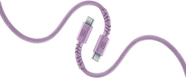 CellularLine Flexi Braided USB Typ-C auf USB Typ-C Datenkabel 100W Pink, Länge: 1,5 m - Bild 1