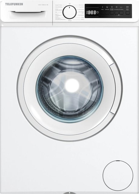 Telefunken Waschmaschine W-8-1400-A-W in Weiß mit 8 kg Tragfähigkeit, 1400 U/Min, Inverter Motor, AquaStop und 15 Programmen - Bild 1