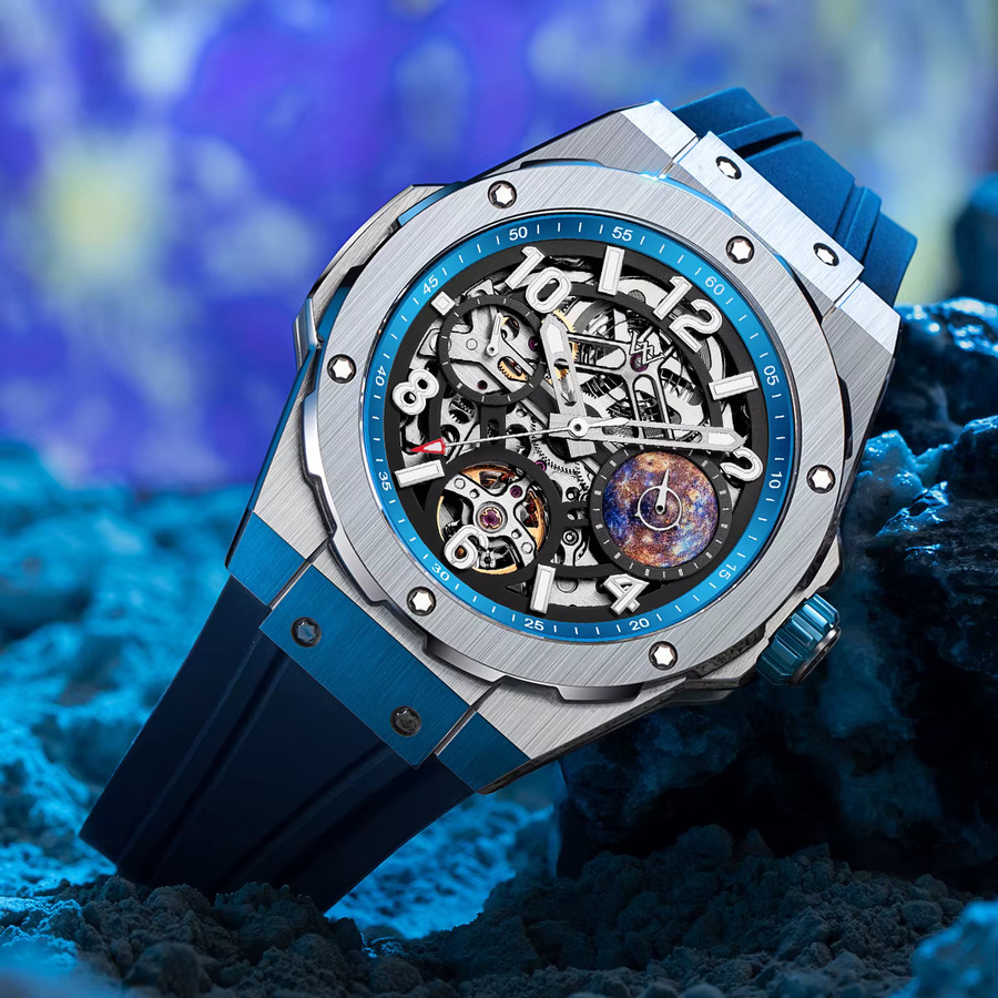 Welly Merck Armbanduhr, Automatik, Edelstahl, Schwarz, Herren - Bild 3