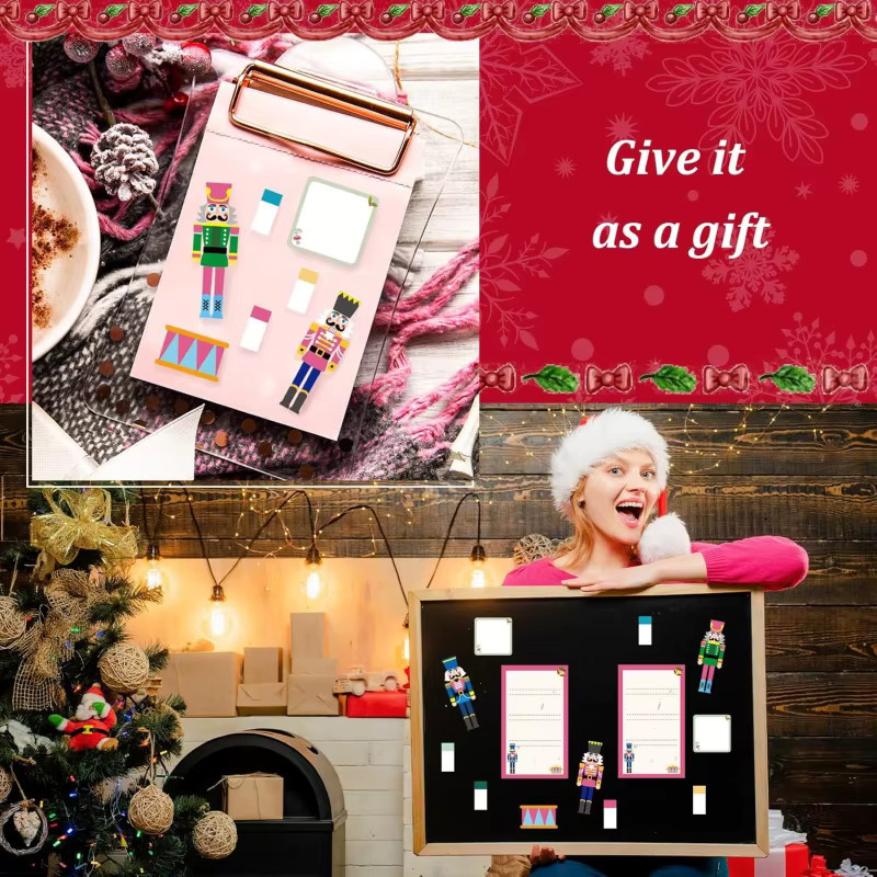 Weihnachts-Haftnotizen-Set mit Nussknacker-Motiv, 440 Stück, Farbe: Rosa - Bild 5