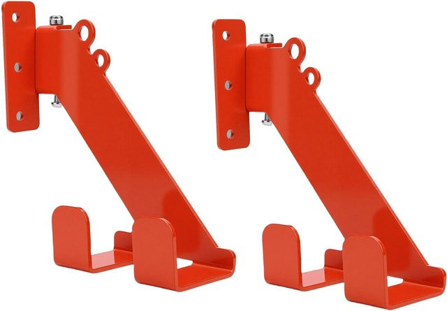 2er-Set Kettensägenhalter von Koogeelife in Rot, universelle 3-in-1 Wandhalterung mit verstellbaren Schrauben für die Garage oder Wandecke, passend für Stihl - Bild 1