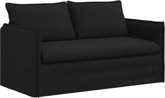 vidaXL Sofa Schwarz aus Stoff mit Metallrahmen B/T/H: 156 x 82 x 85 cm - Bild 1