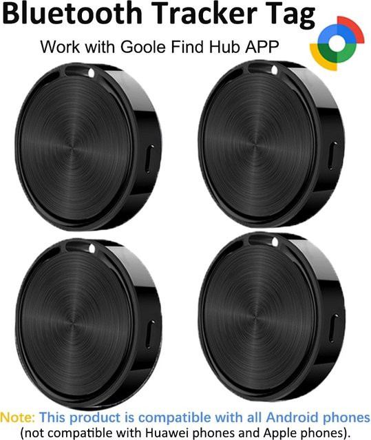 Peocke Smart Tag 4er-Pack Bluetooth GPS Tracker für Android mit Find My App, Anti-Lost Item Locator in Schwarz - Bild 1
