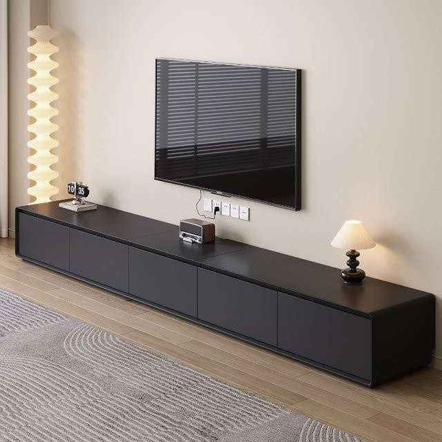 Minimalistischer TV-Ständer von DUTRIEUX als Aufbewahrungs-Organizer für dein Wohnzimmer, MDF, Matt, Farben: Weiß oder Schwarz, B/T/H: 40,0 x 35,0 cm - Bild 1