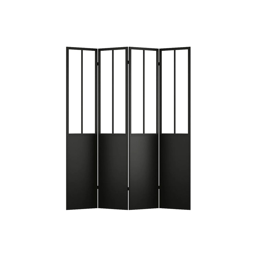Paravent Kalevi von Vente-unique in Schwarz, Industrial Style aus Metall, Höhe: 178 cm, Breite: 160 cm - Bild 2