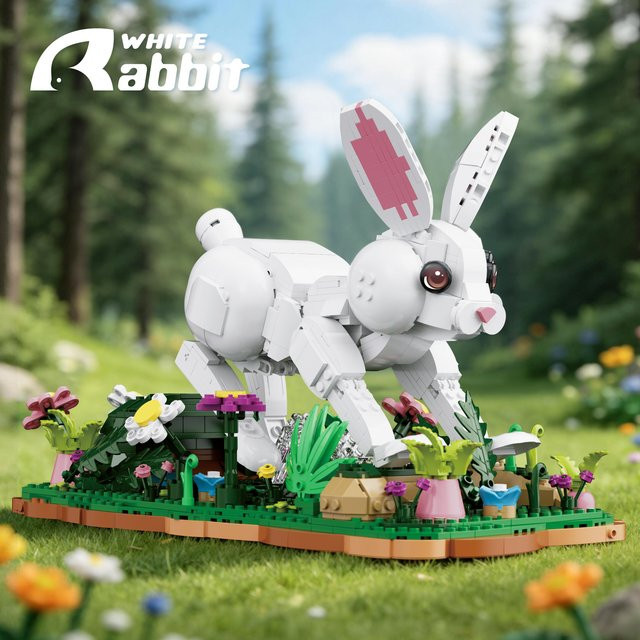 AMAZINGBLOKS Weißer Hase, Baukasten, 1232 Teile - Bild 1