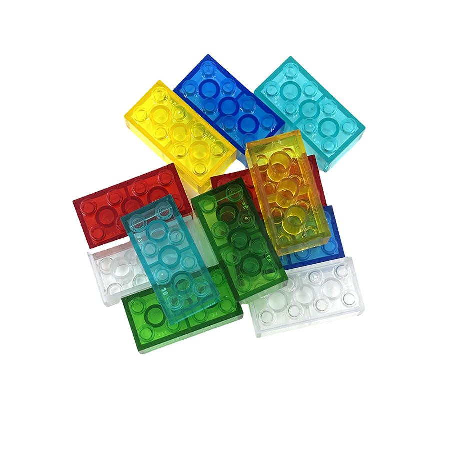 Baustein Teile, 10-teiliges Set, Transparent Klar, Bunt, ab 3 Jahren - Bild 2
