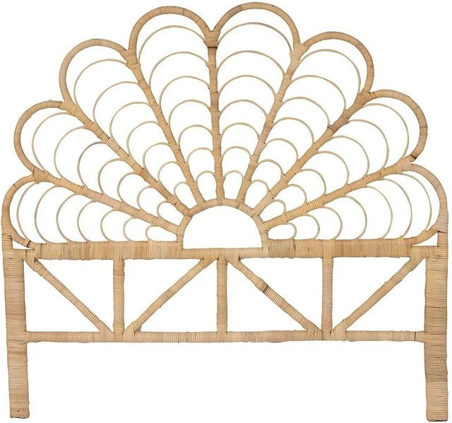 Vente-unique Bettkopfteil Flosia aus Rattan in Beige, Breite: 145 cm - Bild 1