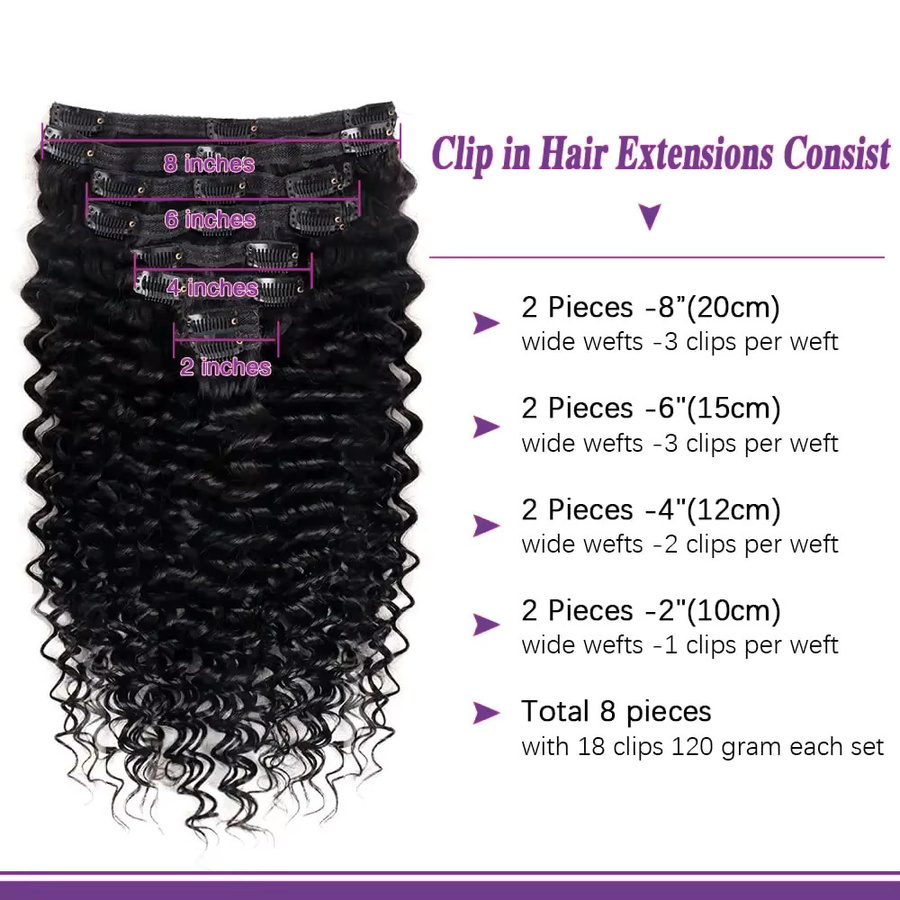 mayfive Clip-In-Extensions Wasserwelle, schwarz, 120 g, Damen - Bild 3