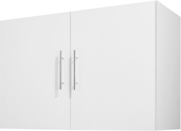 VEVOR Wandregal mit 2 Türen und verstellbarem Fach, 2-stufiger Hängeschrank für Badezimmer, Küche, Garage oder Waschraum, Weiß, B/T/H: 91,4 x 40,6 x 61,0 cm - Bild 1