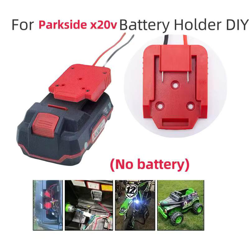 Parkside Batterien Konverter Adapter für X20V Lithium-Akku zu Dock Power 2 DIY Platte in Rot - Bild 2