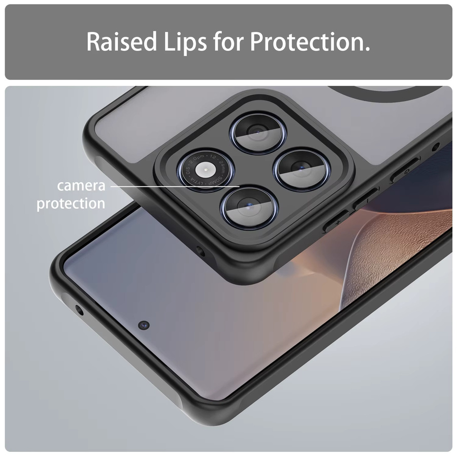 Magnetische Stoßfeste Schutzhülle für Motorola Edge 60 Neo, 60 Fusion, 60S und S50 Edge50 Neo in Blau Transparent Matt - Bild 4