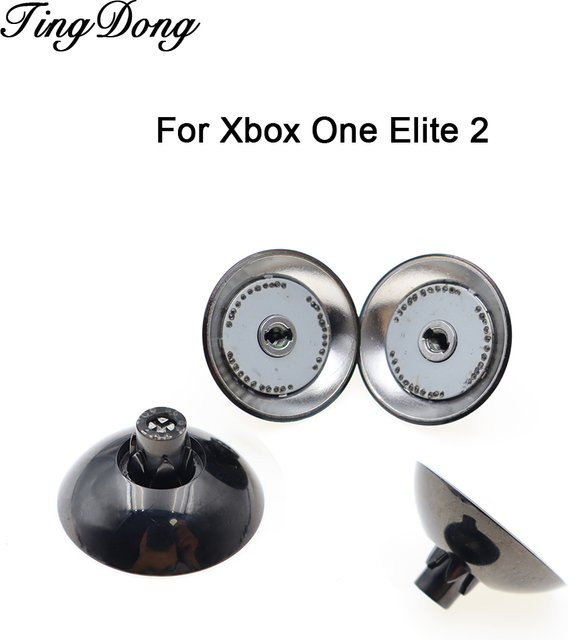 TingDong Pilz-Joystick-Thumbsticks aus Metall für Xbox One Elite Series 2 Controller in Schwarz - Bild 1
