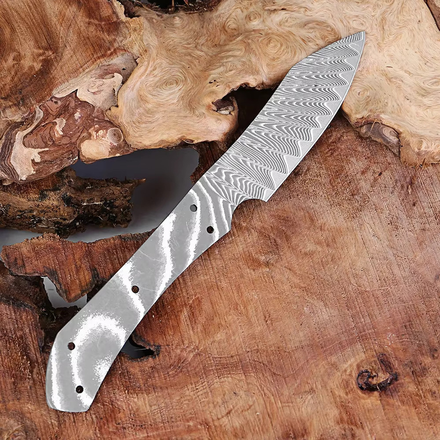 Xituo Damaststahl Schälmesser Blank Blade aus Edelstahl in Silber, 3,5 Zoll Full Tang - Bild 2