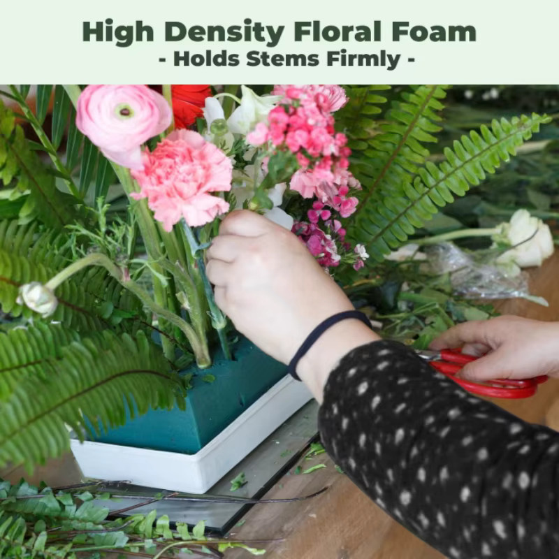 Nasse Blumenschaumblöcke in Grün für florale Arrangements und Dekorationen bei Hochzeiten oder Partys - Bild 6