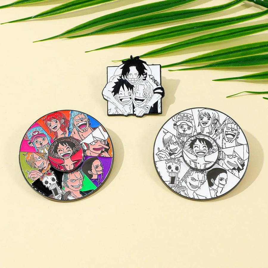 Yiran toy 1 One Piece Emaille-Pin 3-teiliges Set Metall Bunt - Bild 2